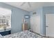 Bedroom with a queen-size bed and closet at 13542 Abercrombie Dr, Englewood, FL 34223