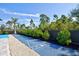Outdoor shuffleboard court with landscaping at 14098 Baracoa Ln, Port Charlotte, FL 33981
