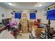 Unfinished basement room with plenty of storage space at 1723 N Gondola Ct, Venice, FL 34293