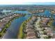 High-level aerial showcasing home's position in a large community at 19374 Rizzuto St, Venice, FL 34293