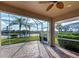 Spacious screened patio overlooking a lake at 19374 Rizzuto St, Venice, FL 34293