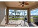 Spacious screened patio overlooking a lake at 19374 Rizzuto St, Venice, FL 34293