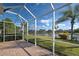 Spacious screened patio overlooking a lake at 19374 Rizzuto St, Venice, FL 34293