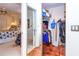 Walk-in closet with ample hanging and shelving space at 237 Southampton Ln # 275, Venice, FL 34293