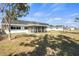 Spacious backyard with mature trees and a screened-in porch, perfect for outdoor entertaining at 3560 Middletown St, Port Charlotte, FL 33952