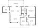 Detailed floor plan showcasing the layout of a home with a living room, kitchen, and three bedrooms at 3560 Middletown St, Port Charlotte, FL 33952