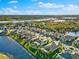 Aerial view of single-Gathering home with screened lanai at 4264 Wordsworth Way, Venice, FL 34293