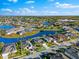 Aerial view of single-Gathering home with a screened lanai at 4264 Wordsworth Way, Venice, FL 34293