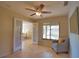 Spacious office with French doors opening to living room at 4619 Forest Wood Trl # 7, Sarasota, FL 34241