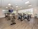 Bright spin studio with multiple bikes and large windows at 487 Summerfield Way, Venice, FL 34292