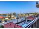 Relaxing pool area with marina views at 503 N Tamiami Trl # 301, Venice, FL 34285
