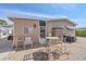 Brick patio with table, chairs, and shed at 521 Roma Road, Venice, FL 34285