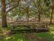 Inviting community playground with picnic tables and mature shade trees for a comfortable outdoor experience at 525 Manatee Ct # 4, Venice, FL 34285