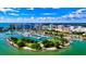 Aerial view of coastal city with marina at 5541 Rosehill Rd # 201, Sarasota, FL 34233