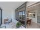 Balcony with partial kitchen and dining room view at 627 Alhambra Rd # 601, Venice, FL 34285