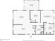 One-story home floor plan featuring 2 bedrooms, 2 bathrooms, a living room, kitchen, and sunroom at 6401 Floral Ct, North Port, FL 34287