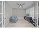 Spacious office with French doors and ceiling fan at 12029 Tapestry Ln, Venice, FL 34293
