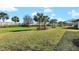 Landscaped backyard with lush lawn at 12861 Oriago St, Venice, FL 34293