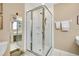 Large walk-in shower with glass enclosure at 1602 Gondola Park Dr # 1602, Venice, FL 34292