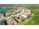Aerial view of houses in a quiet residential neighborhood at 20590 Granlago Dr, Venice, FL 34293