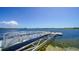 Picturesque dock extending into tranquil waters, perfect for boating and enjoying waterfront activities at 20590 Granlago Dr, Venice, FL 34293