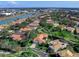 Bird's-eye view of a house in a community near a waterway at 249 Rio Terra, Venice, FL 34285