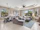 Spacious living room with large windows, comfortable seating, and dining area at 249 Rio Terra, Venice, FL 34285