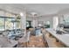 Open floor plan with a kitchen and living area, featuring modern design at 3162 Cordova Ter, North Port, FL 34291