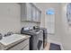 Laundry room with washer, dryer, sink, and cabinets at 3162 Cordova Ter, North Port, FL 34291