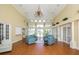 This lobby features a chandelier, high ceilings and ample seating at 357 Marsh Creek Rd, Venice, FL 34292