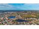 Aerial view of a coastal community with ocean view at 4621 Gaeta Dr, Venice, FL 34293