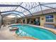Spacious pool and patio with screened enclosure at 4621 Gaeta Dr, Venice, FL 34293
