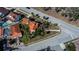 Stunning aerial view of home with property boundary outlined in yellow at 500 Nassau S St, Venice, FL 34285