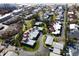 Aerial view showcasing home's location within a community of similar houses at 500 Park S Blvd # 7, Venice, FL 34285