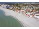 Aerial view of beachfront property showing home near beach and other homes at 500 Park S Blvd # 7, Venice, FL 34285