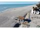 Aerial view of beach, showing access and gazebo at 500 Park S Blvd # 7, Venice, FL 34285