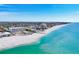 Aerial view showcasing expansive beach and ocean view at 550 W Flamingo # 401, Venice, FL 34285