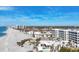 Aerial view showing beachfront location and community at 550 W Flamingo # 401, Venice, FL 34285