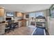 Home office with built-in desk, ocean view, and treadmill at 550 W Flamingo # 401, Venice, FL 34285