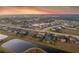 Aerial view showcasing a beautiful community with tranquil waters at 7484 Ripetta St, Sarasota, FL 34240