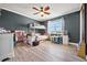 bedroom with bunk beds, a desk, and wood floors at 7484 Ripetta St, Sarasota, FL 34240