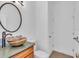Modern bathroom with stone sink and contemporary fixtures at 8230 Harborside Cir, Englewood, FL 34224
