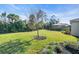 Expansive backyard with lush green grass and beautiful landscaping features, perfect for outdoor enjoyment and relaxation at 11903 Alessandro Ln, Venice, FL 34293