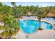 Beautiful community pool surrounded by tropical palms and lounge chairs, perfect for relaxation at 11915 Tempest Harbor Loop, Venice, FL 34292