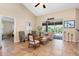 Inviting living room with sliding glass doors offering seamless indoor-outdoor flow at 1232 Marilyn Ln, North Port, FL 34286