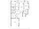 Floor plan showing layout with kitchen, living room, bedrooms, bathrooms, and garage with dimensions at 174 Southampton S Pl # 345, Venice, FL 34293