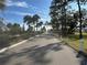 Neighborhood street featuring mature trees and manicured lawns, complemented by a speed limit sign at 242 Blackburn Blvd, North Port, FL 34287