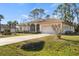 Beautiful home featuring a well-kept lawn and garden, complemented by a spacious driveway at 3415 N Cranberry Blvd, North Port, FL 34286