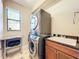 A bright laundry room with modern washer and dryer at 389 Eden Dr, Englewood, FL 34223