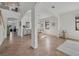 Bright dining room with tile floors, chandelier, and ample natural light at 12279 Canavese Ln, Venice, FL 34293